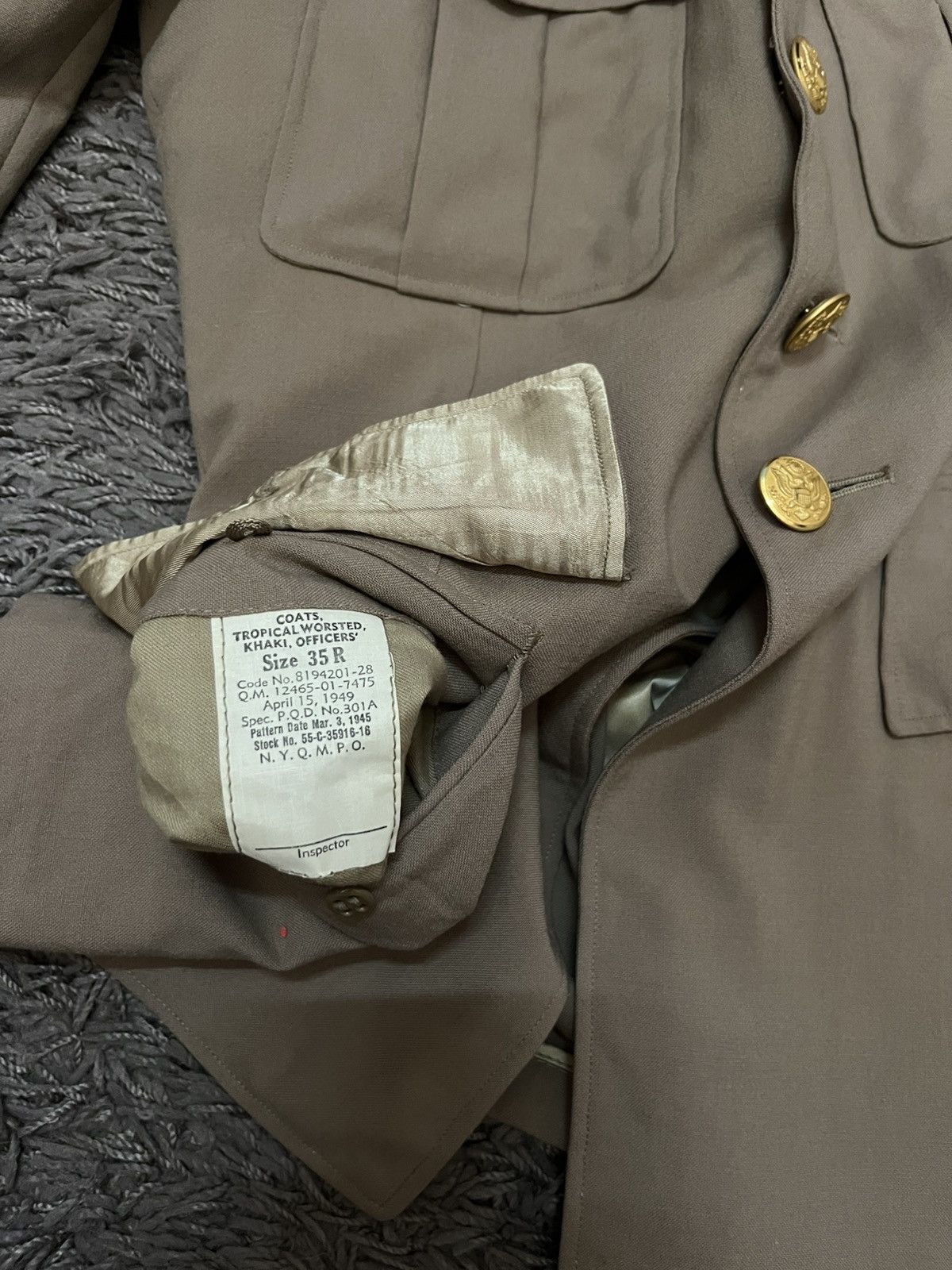 Vintage 1940s WW2 army uniform khaki tunic deadstock #I2 Size 36S - 11 Thumbnail