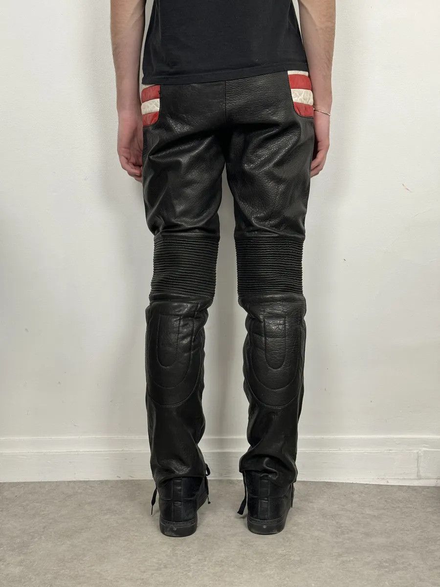 Roberto Cavalli 2000s Roberto Cavalli Biker Grain Black Leather Pants Size US 30 / EU 46 - 3 Thumbnail