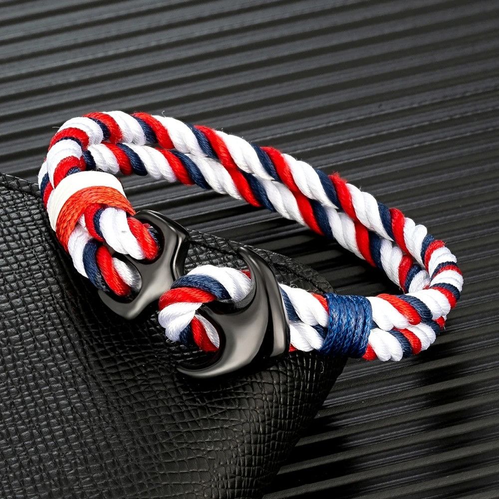 Vintage Nautical Anchor Bracelet for Men Size ONE SIZE - 1 Thumbnail
