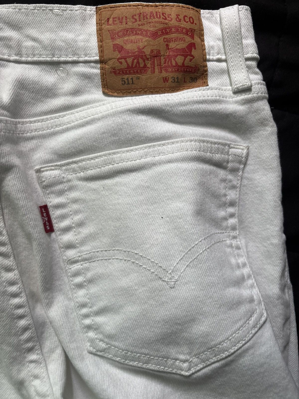 Levi's Levis White Skinny Jeans Size US 30 / EU 46 - 5 Thumbnail