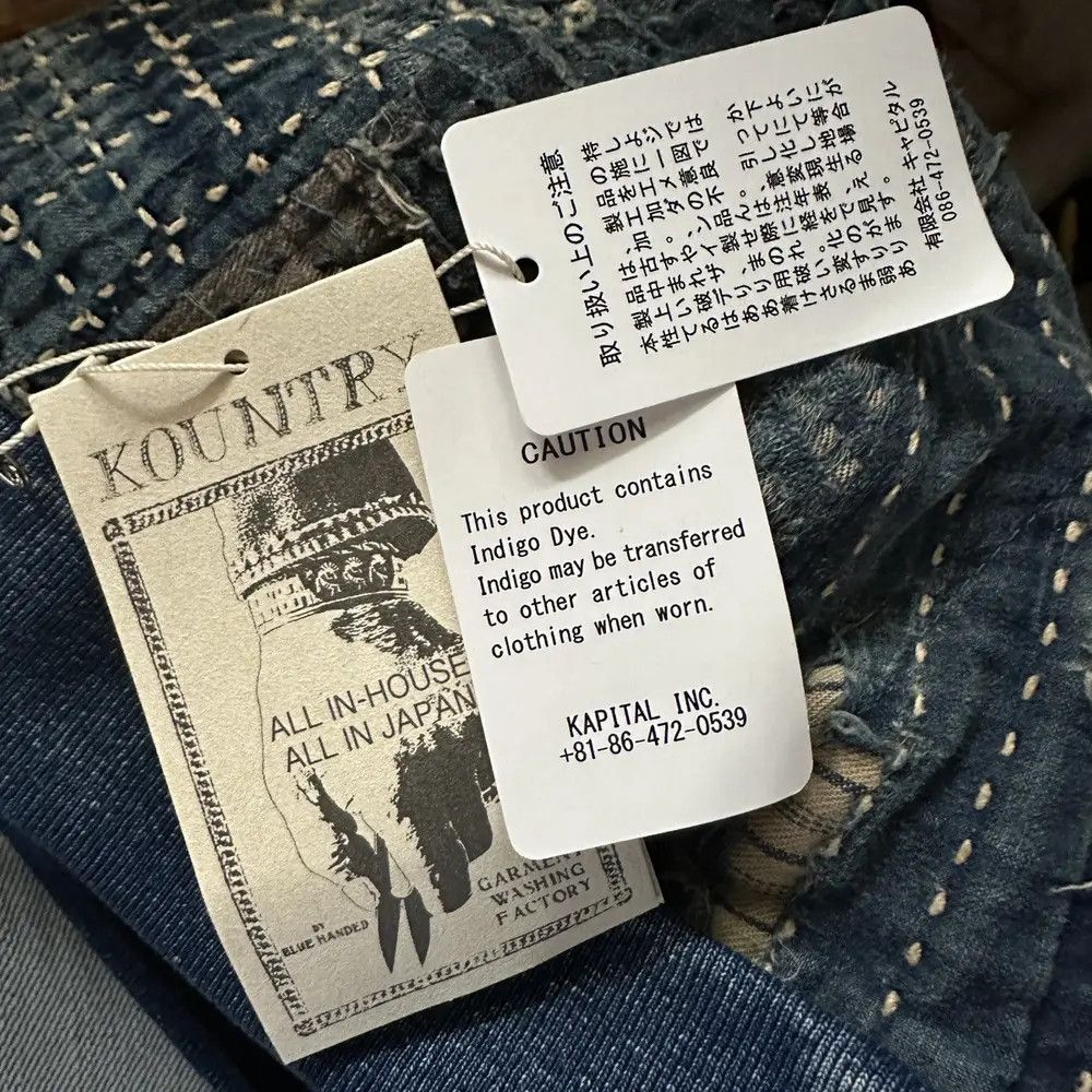 Kapital 2009 Buckleback denim Old man and the sea Boro Sweatpants Size US 36 / EU 52 - 15 Thumbnail