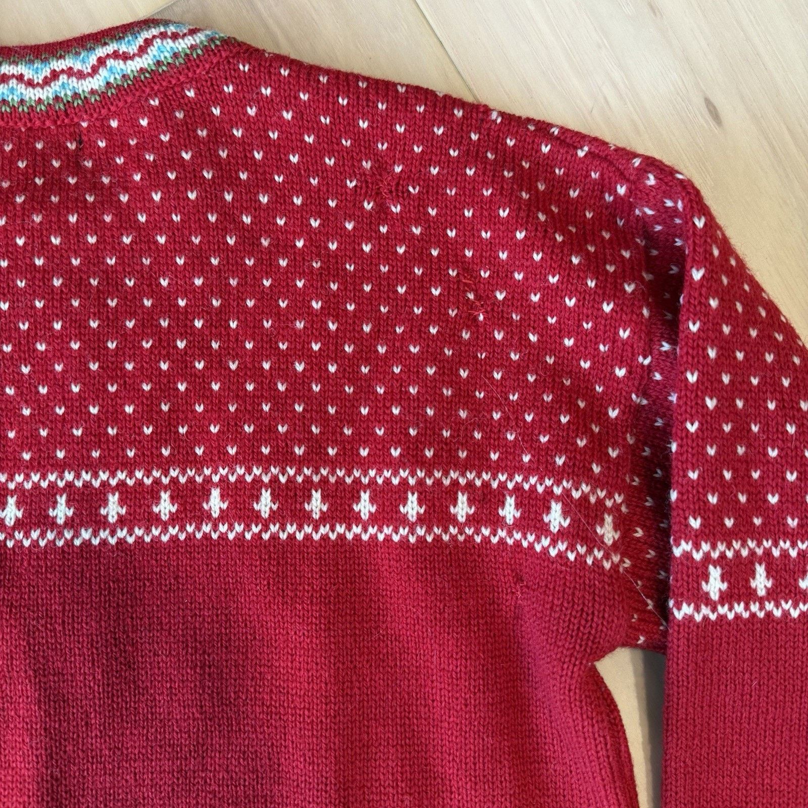 Vintage Vintage Dalmatians Cardigan Women's Small Red Wool Nordic Size S / US 4 / IT 40 - 10 Thumbnail