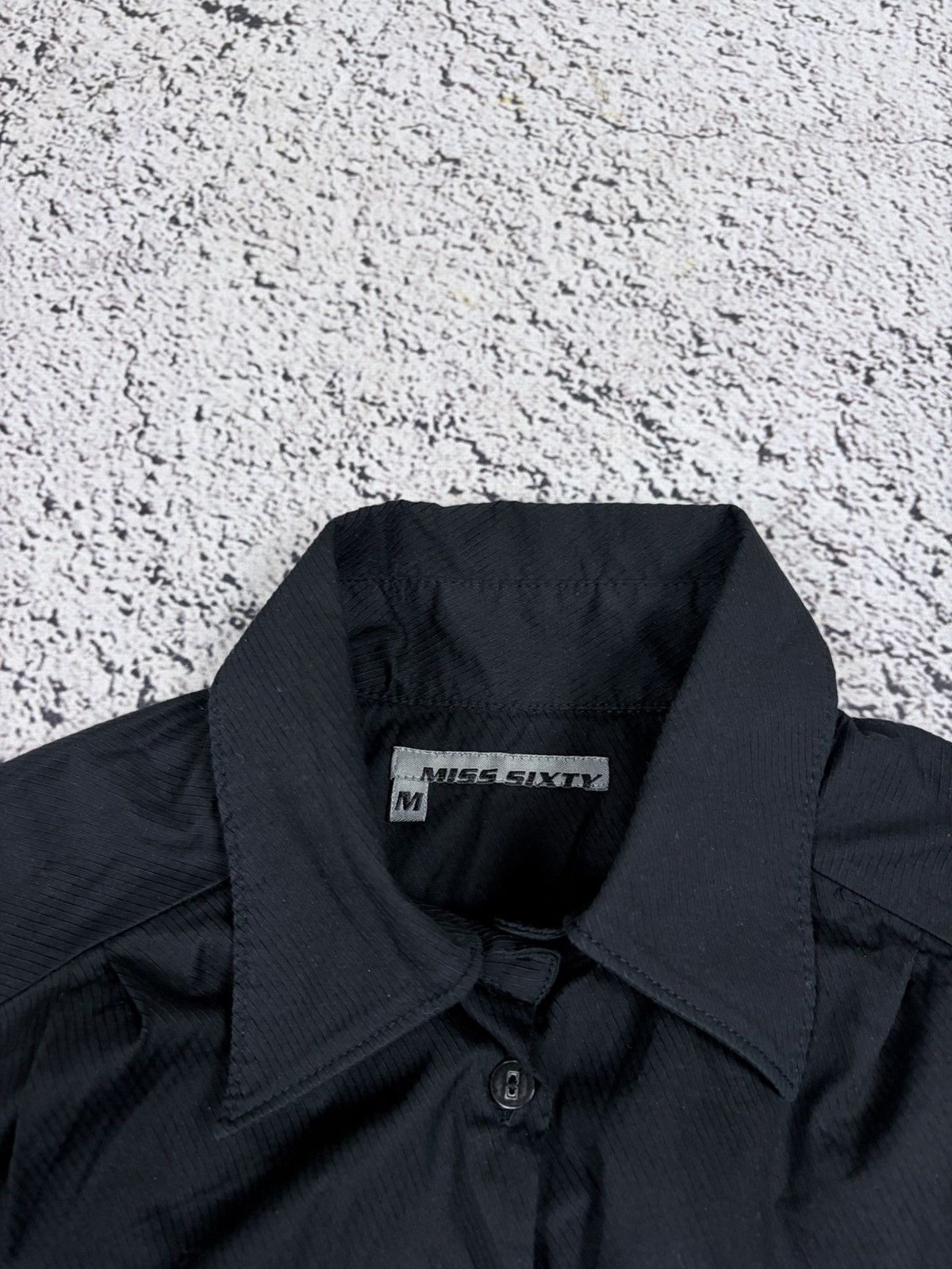 Miss Sixty Archive Miss Sixty Y2K Office Siren Black Puff Sleeve Shirt Size M / US 6-8 / IT 42-44 - 5 Thumbnail