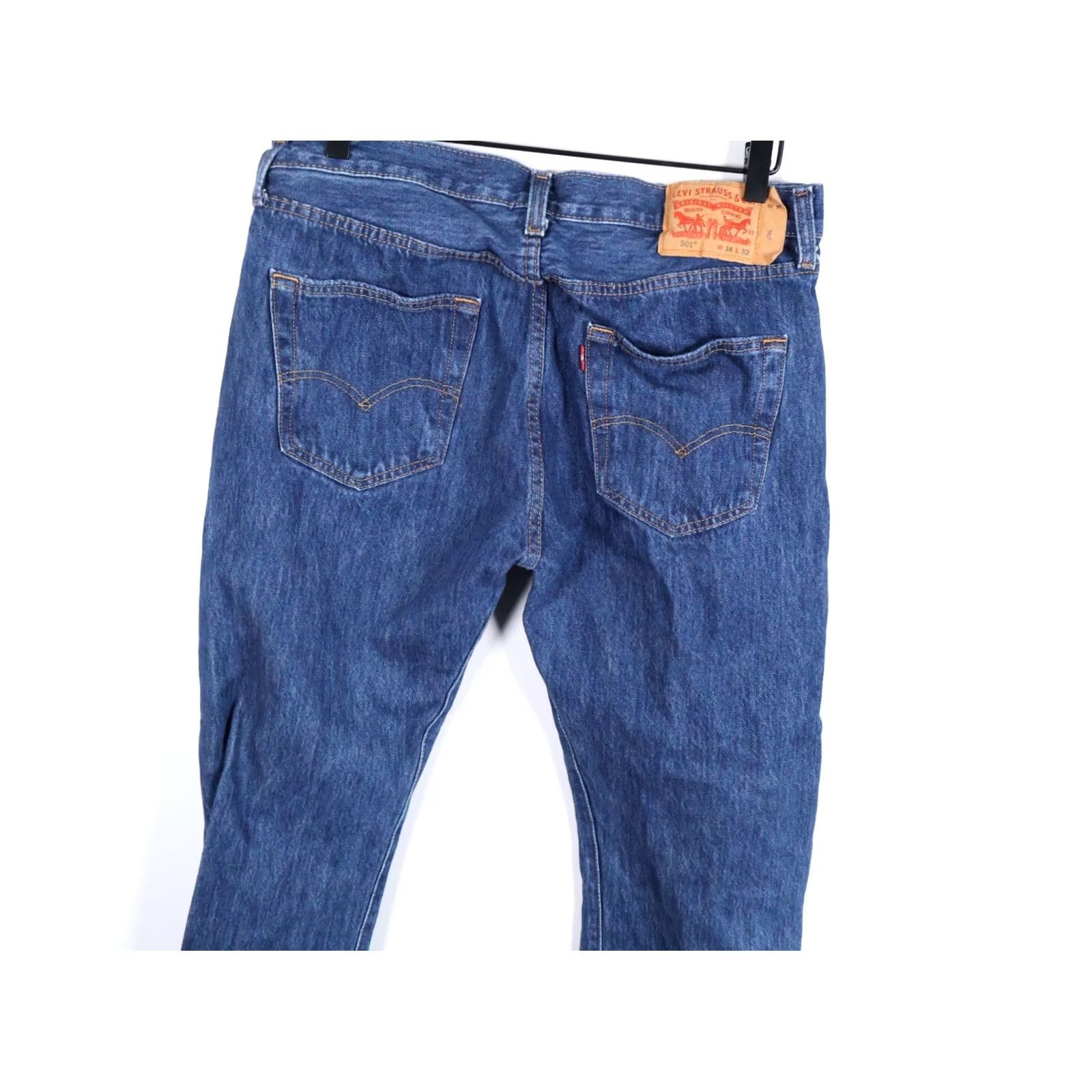 Levi's Levi's 501 Jeans Men's 33 x 31 Blue Button Fly Straight Denim (34 x 32 Tag) Size US 33 - 4 Thumbnail