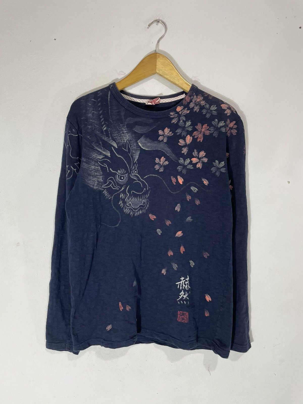 Karakuri Tamashii Flowers Dragon Sukajan Longsleeve Japanese Traditional Size US M / EU 48-50 / 2 - 1 Thumbnail