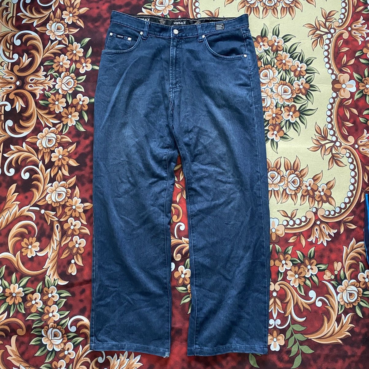Versace Jeans Couture Vintage Versace Jeans Couture Navy Blue Jeans Size US 38 / EU 54 - 2 Thumbnail