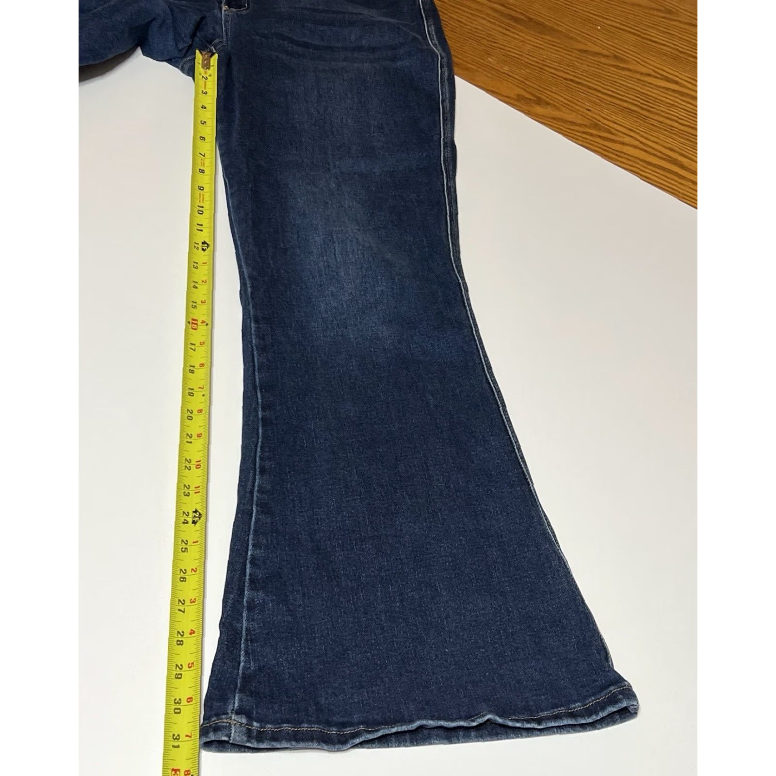 Vintage Flying Monkey Jeans Womens Regular 36x31 Blue High Rise Flare Stretch Denim 5-Pocket Boho 90s Festival Size 25" / US 0 / IT 36 - 5 Thumbnail