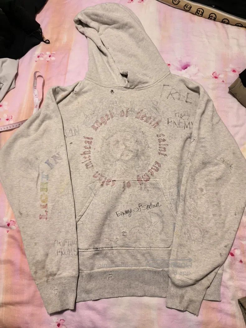 Saint Michael Saint Michael Vintage washed old graffiti hooded sweatshir Size US L / EU 52-54 / 3 - 1 Thumbnail
