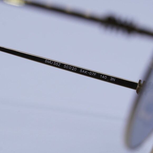 Miu Miu Miu Miu MU55ZS 5AK07F Sunglasses Gold Round Frame Size ONE SIZE - 8 Thumbnail