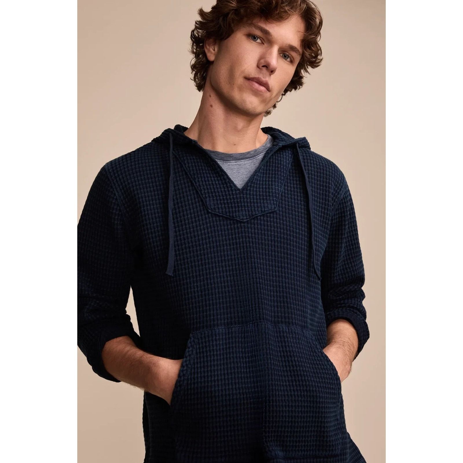 Lucky Brand NWT! LUCKY BRAND Indigo Waffle Baja Hoodie L/S Men's Size XL Size US XL / EU 56 / 4 - 4 Thumbnail