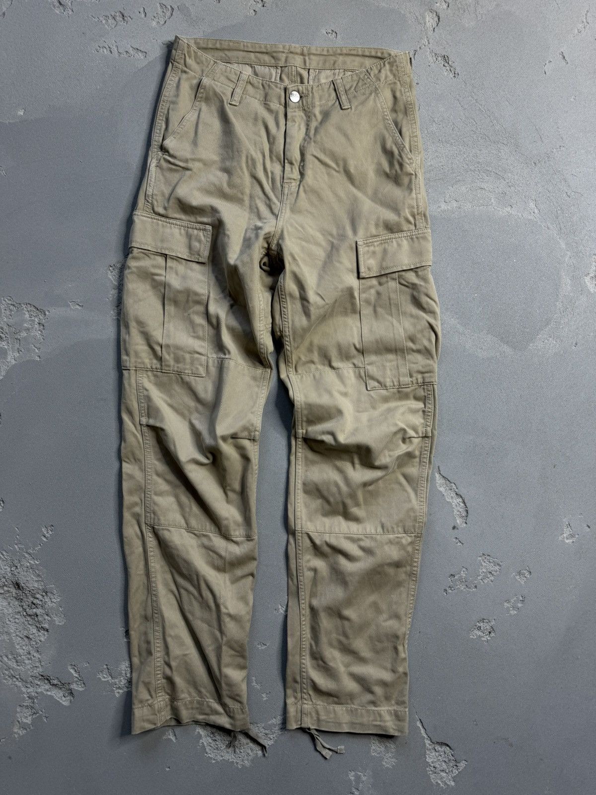 Carhartt × Carhartt Wip Carhartt Beige Regular Cargo Pants Trousers 28х32 Size US 28 / EU 44 - 3 Thumbnail