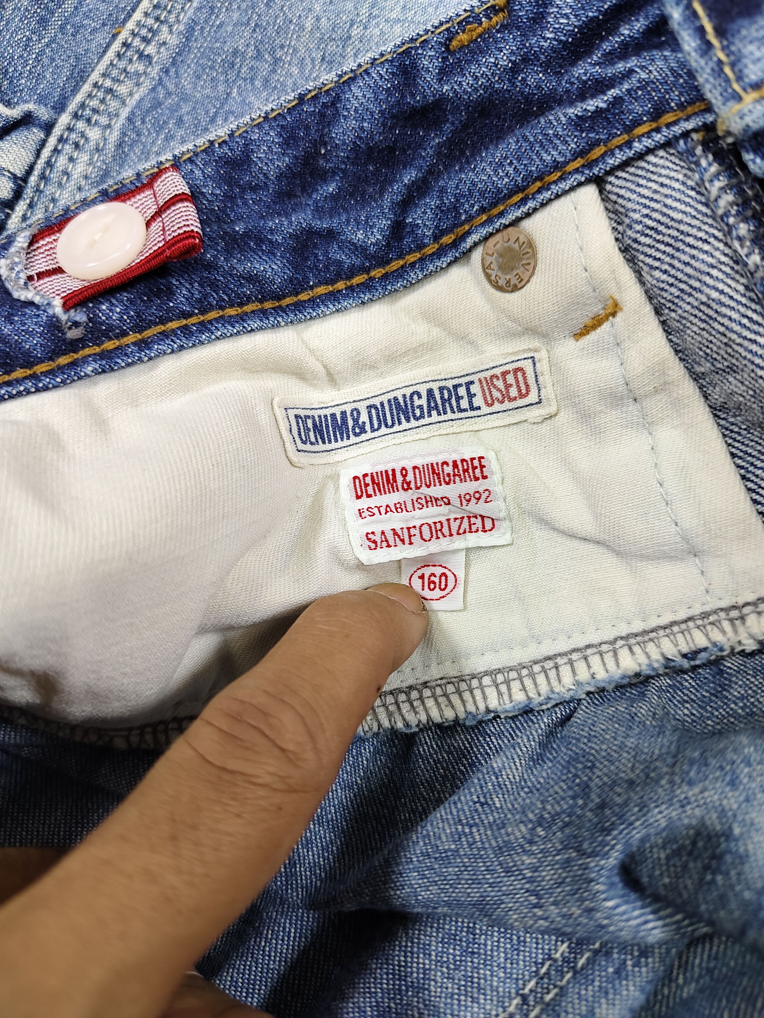 Japanese Brand 00s Denim & Dungaree- Gathered Waist Carpenter Denim Shorts Size US 31 - 9 Thumbnail