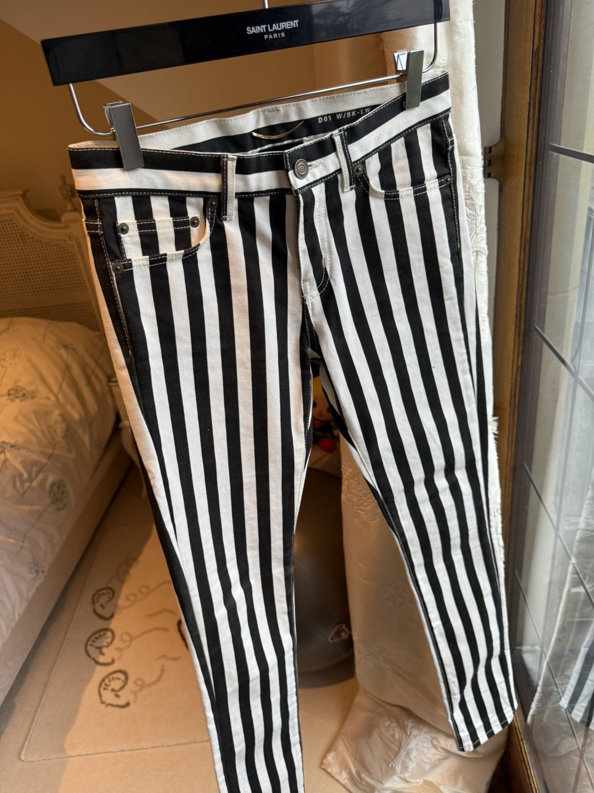 Saint Laurent Paris SS14 Saint Laurent black white skinny jeans Hedi Slimane 26 Size US 26 / EU 42 - 11 Thumbnail