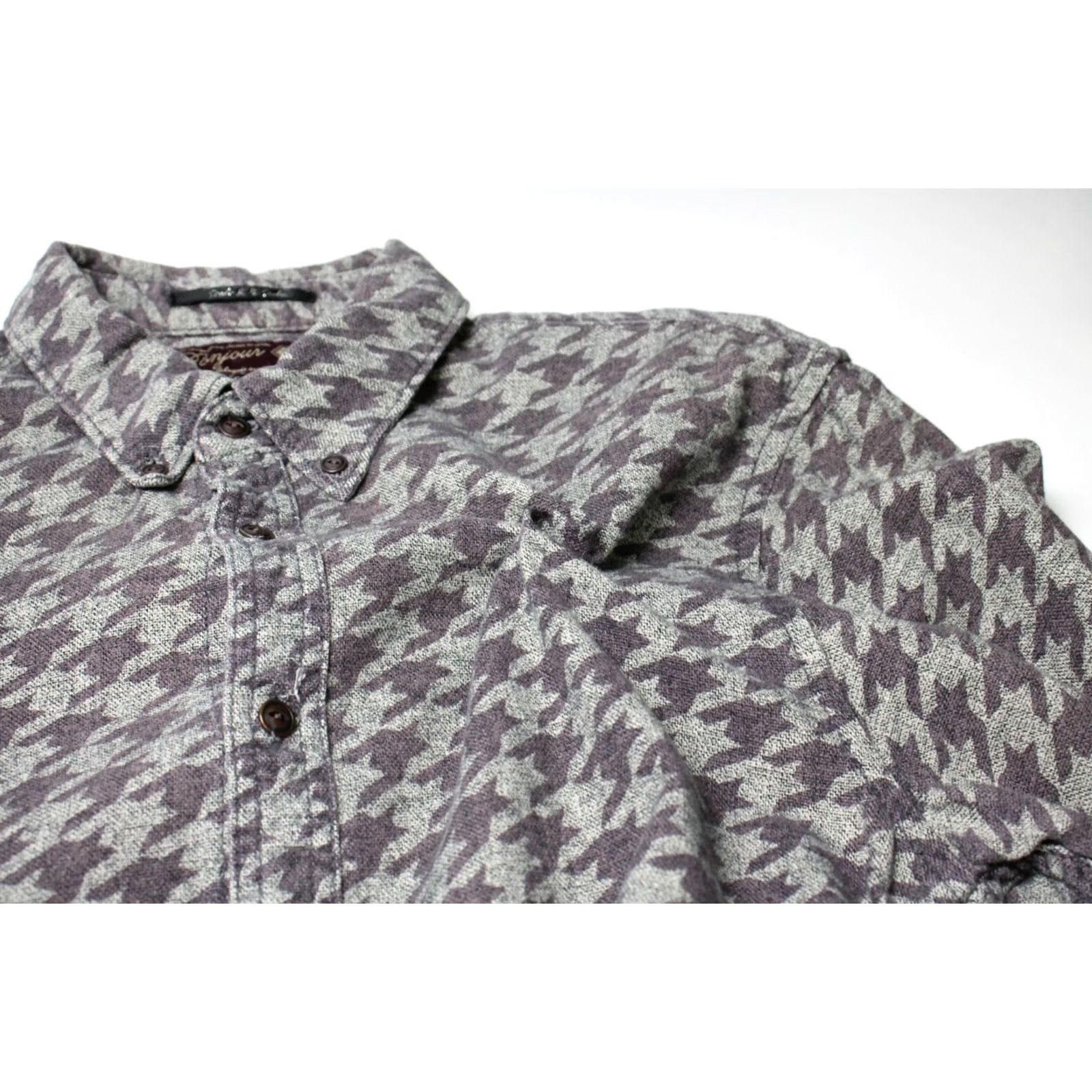 Scotch & Soda SCOTCH & SODA Bonjour Shirt Men's MEDIUM Houndstooth Multicolor Button-up Shirt Size US M / EU 48-50 / 2 - 5 Thumbnail