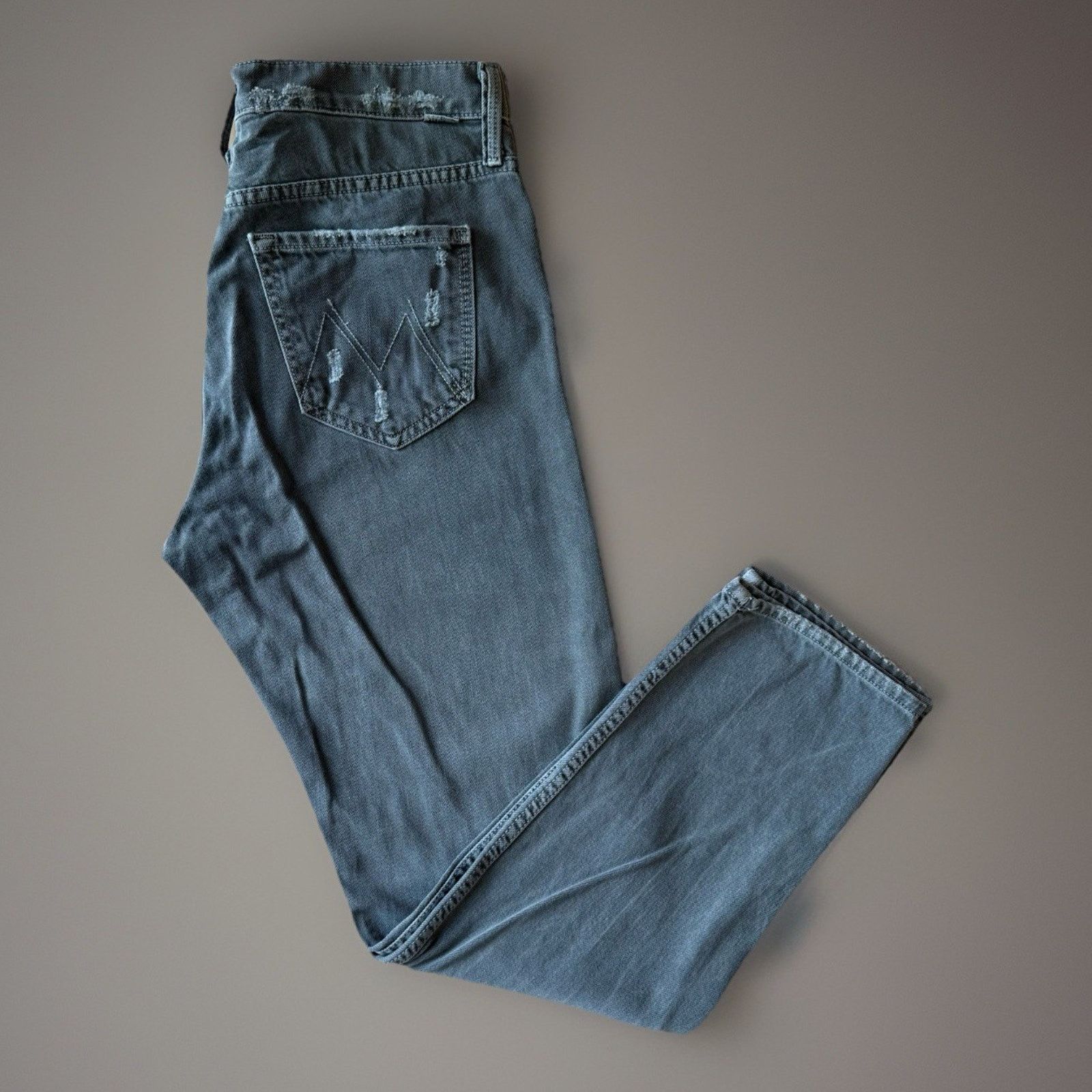 MOTHER Mother Cheeky Jeans Women's 30 Gray Distressed Boho Party Size 30" / US 8 / IT 44 - 1 Thumbnail