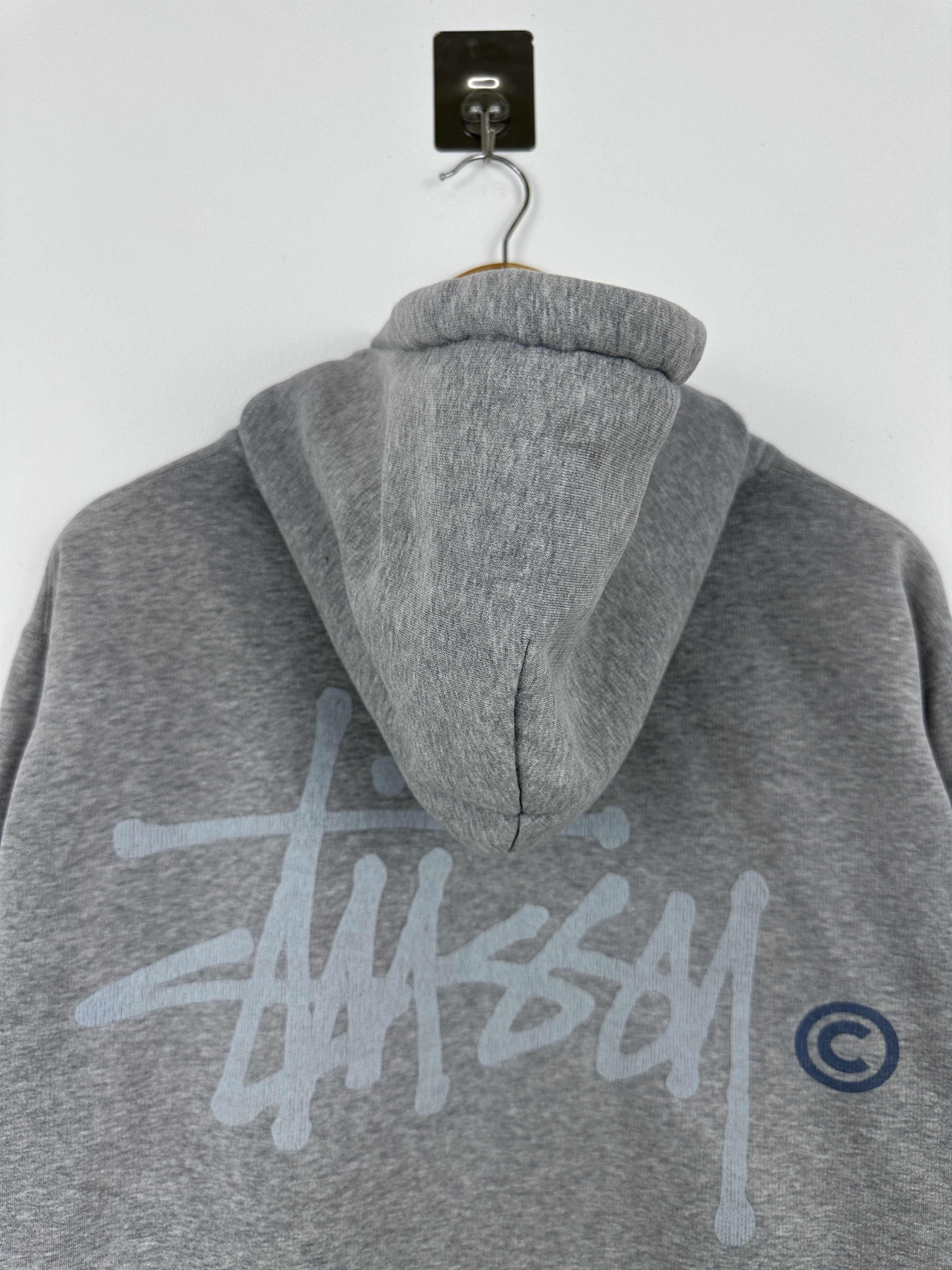Stussy Vintage Stussy Big Logo Zip Up Hoodie Heather Grey BP0021 Size US L / EU 52-54 / 3 - 2 Thumbnail