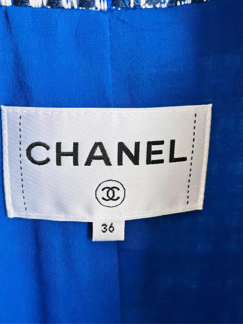 Chanel Chanel Blue and white double-breasted jacket Size XS / US 0-2 / IT 36-38 - 4 Thumbnail