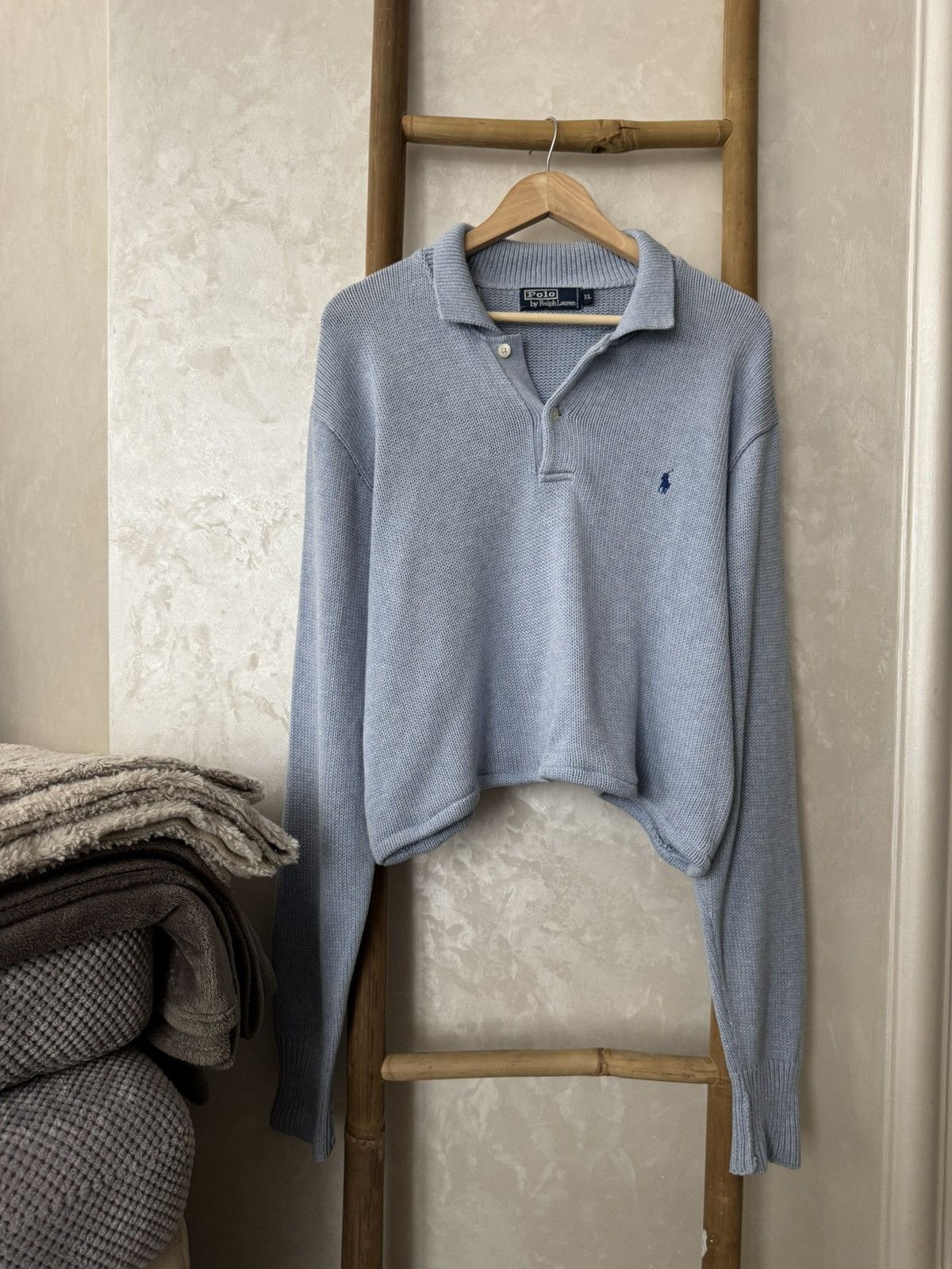 Polo Ralph Lauren × Ralph Lauren × Vintage Polo Ralph Lauren Vintage Cropp Knit Size XL / US 12-14 / IT 48-50 - 1 Thumbnail