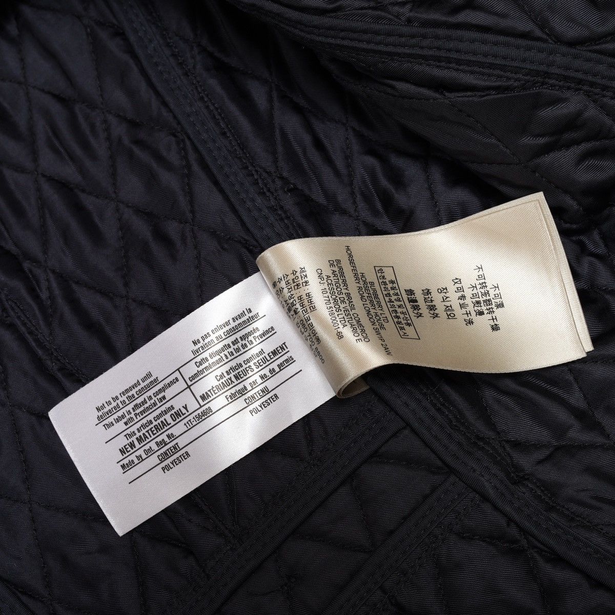 Burberry Burberry Brit Quilted Jacket With Wool Sleeve Navy Size S / US 4 / IT 40 - 23 Thumbnail