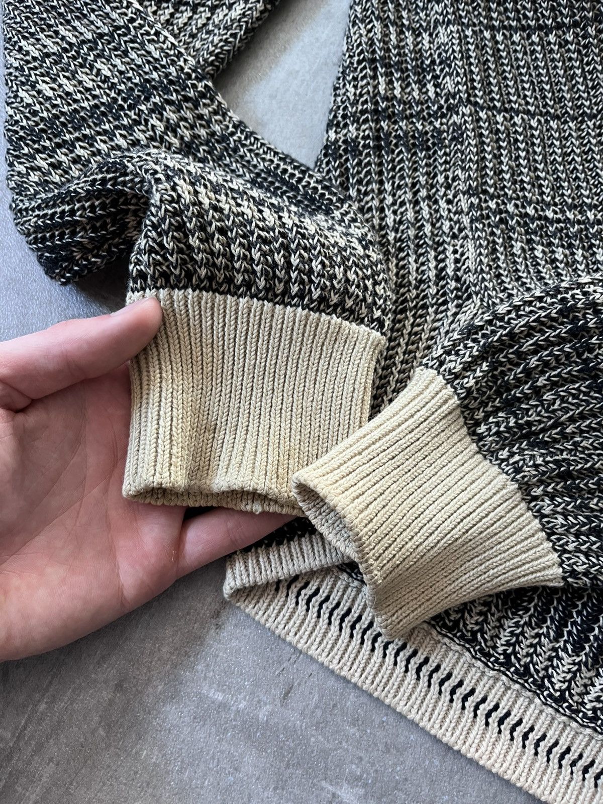 Maison Margiela Maison Margiela S/S 17 cotton beige black sweater Size US M / EU 48-50 / 2 - 12 Thumbnail