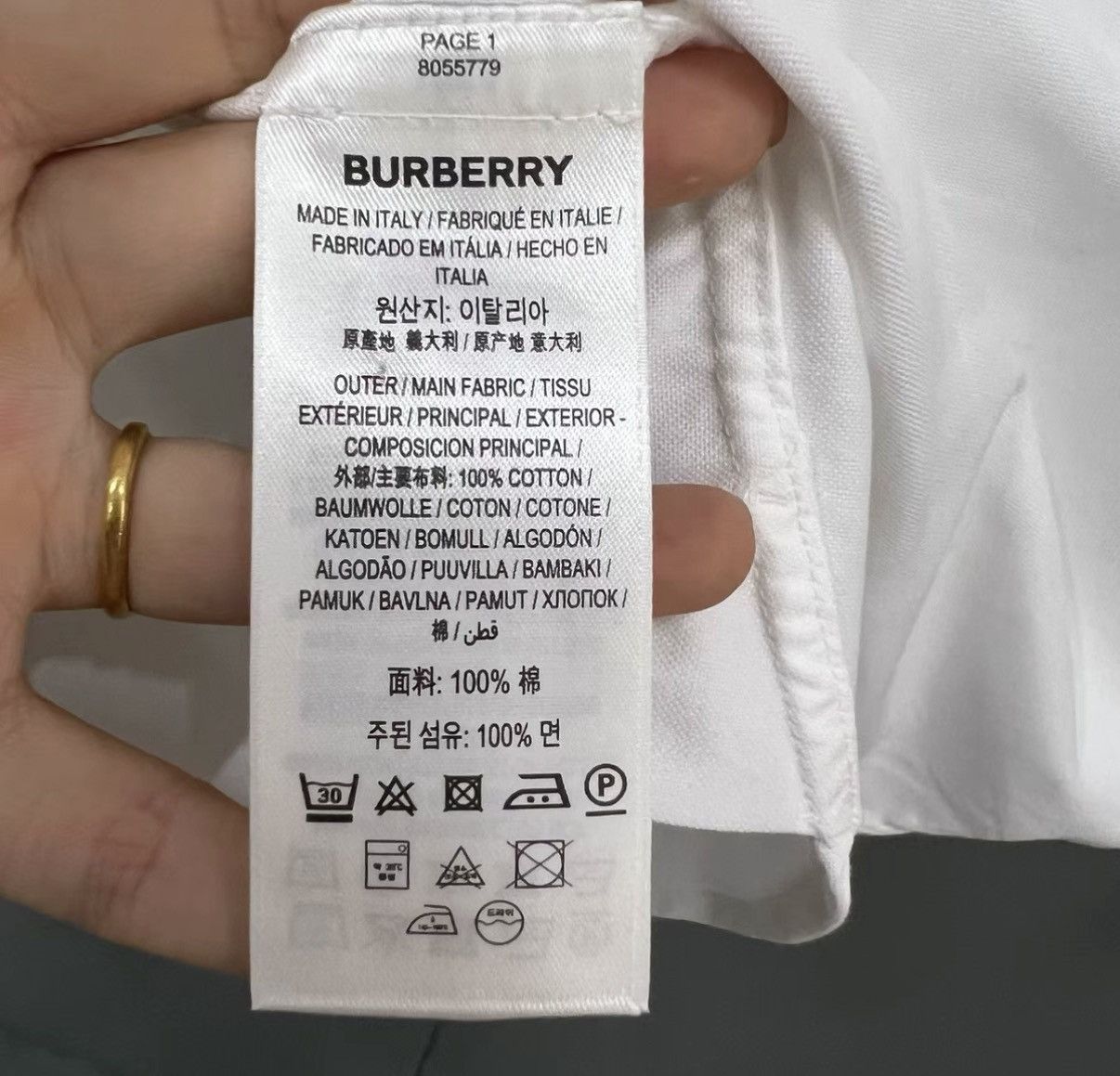 Burberry Burberry White Pocket Embroidered Shirt J41 Size US XS / EU 42 / 0 - 3 Thumbnail
