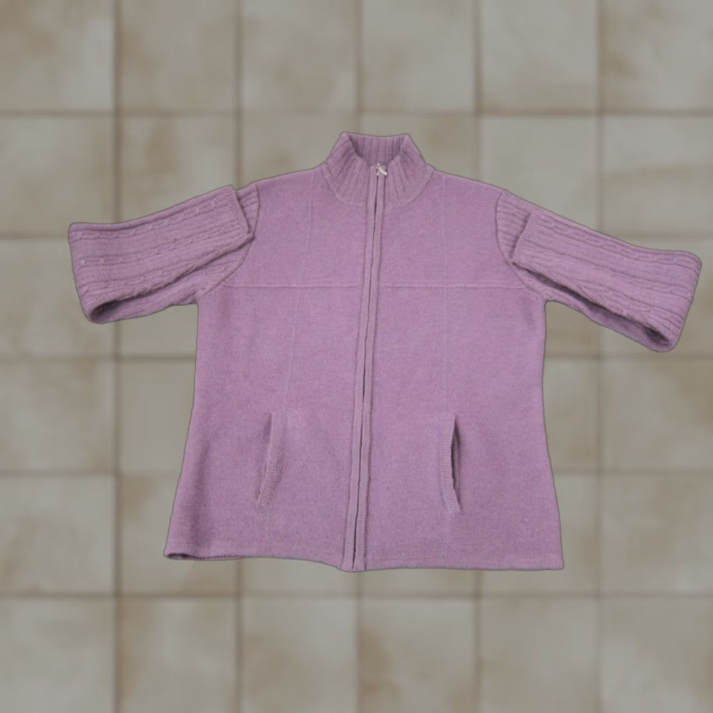 Pendleton VINTAGE Pendleton Cardigan Womens M Purple Wool Knit Sweater Full Zip 80s 90s City Classic Size M / US 6-8 / IT 42-44 - 1 Thumbnail