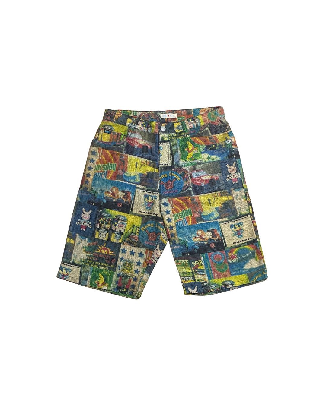 Angel Blue Angel Blue Japan All-Over Print Graphic Shorts JDM Y2K Style Size 28" / US 6 / IT 42 - 2 Thumbnail
