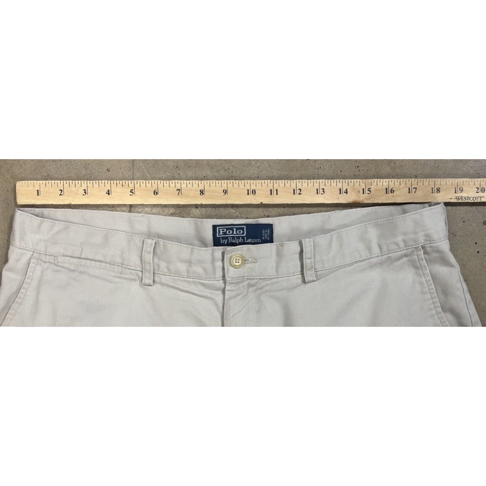 Polo Ralph Lauren VINTAGE Polo Ralph Lauren Chino Shorts Men’s 36x9 Beige Flat Front Preppy Size US M / EU 48-50 / 2 - 7 Thumbnail