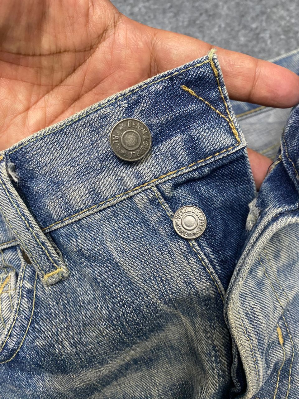 Polo Ralph Lauren Vintage 90s Ralph Lauren Slim Skinny Distressed Denim Size US 31 - 14 Thumbnail