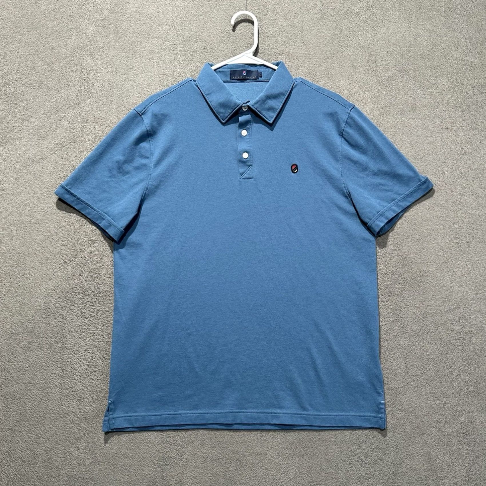 Vintage Extracurricular Performance Golf Polo Shirt Mens Large Blue Striped Collar EUC Size US L / EU 52-54 / 3 - 2 Thumbnail