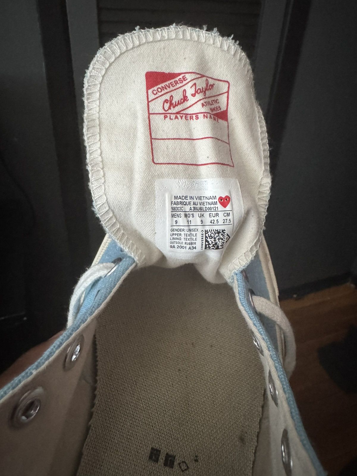 Comme des Garcons PLAY × Converse Converse x CDG Chuck 70 OX AC "Bright Blue" Size US 9 / EU 42 - 6 Thumbnail