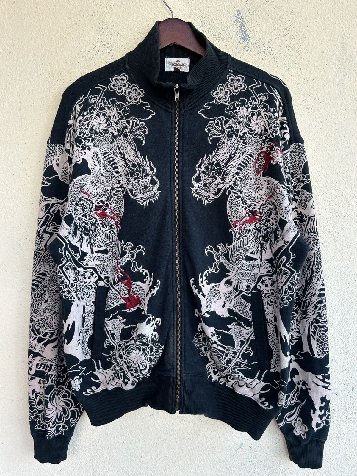 Japanese Brand Karakuri Tamashi Sukajan Art Zip Up Sweatshirt Size US L / EU 52-54 / 3 - 1 Thumbnail