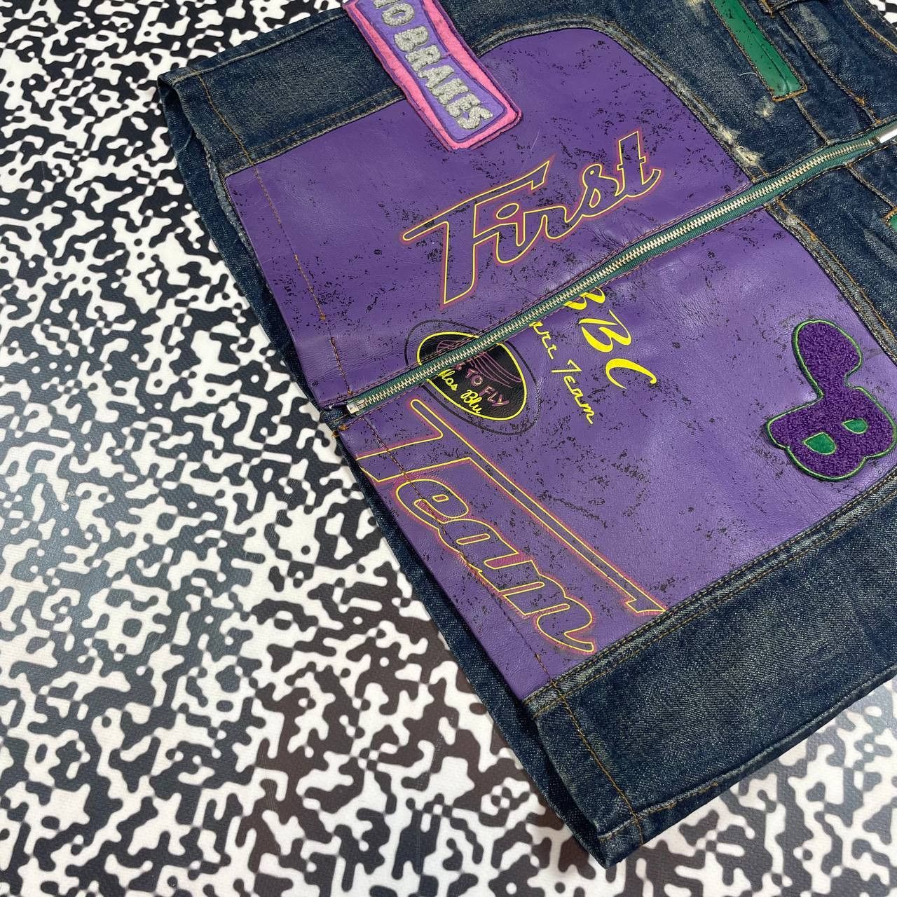 Japanese Brand Vintage Y2K Japanese Style Denim Mini Skirt Retro 90s Style Size 28" / US 6 / IT 42 - 9 Thumbnail