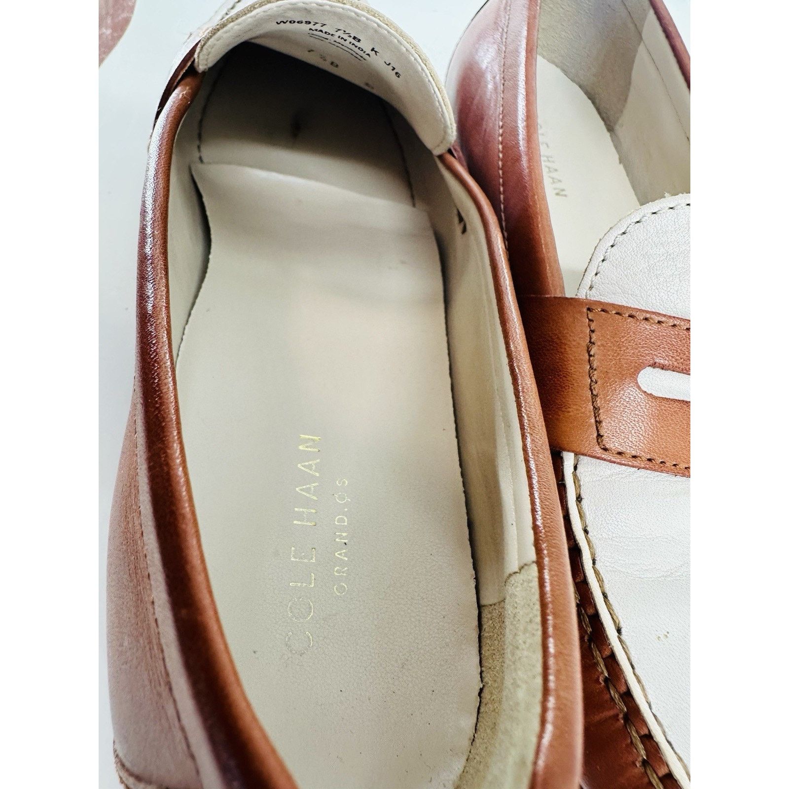 Cole Haan Cole Haan Womens Emmons Loafers II W06977 Tan Ivory Sz 7.5B Size US 7.5 / IT 37.5 - 9 Thumbnail