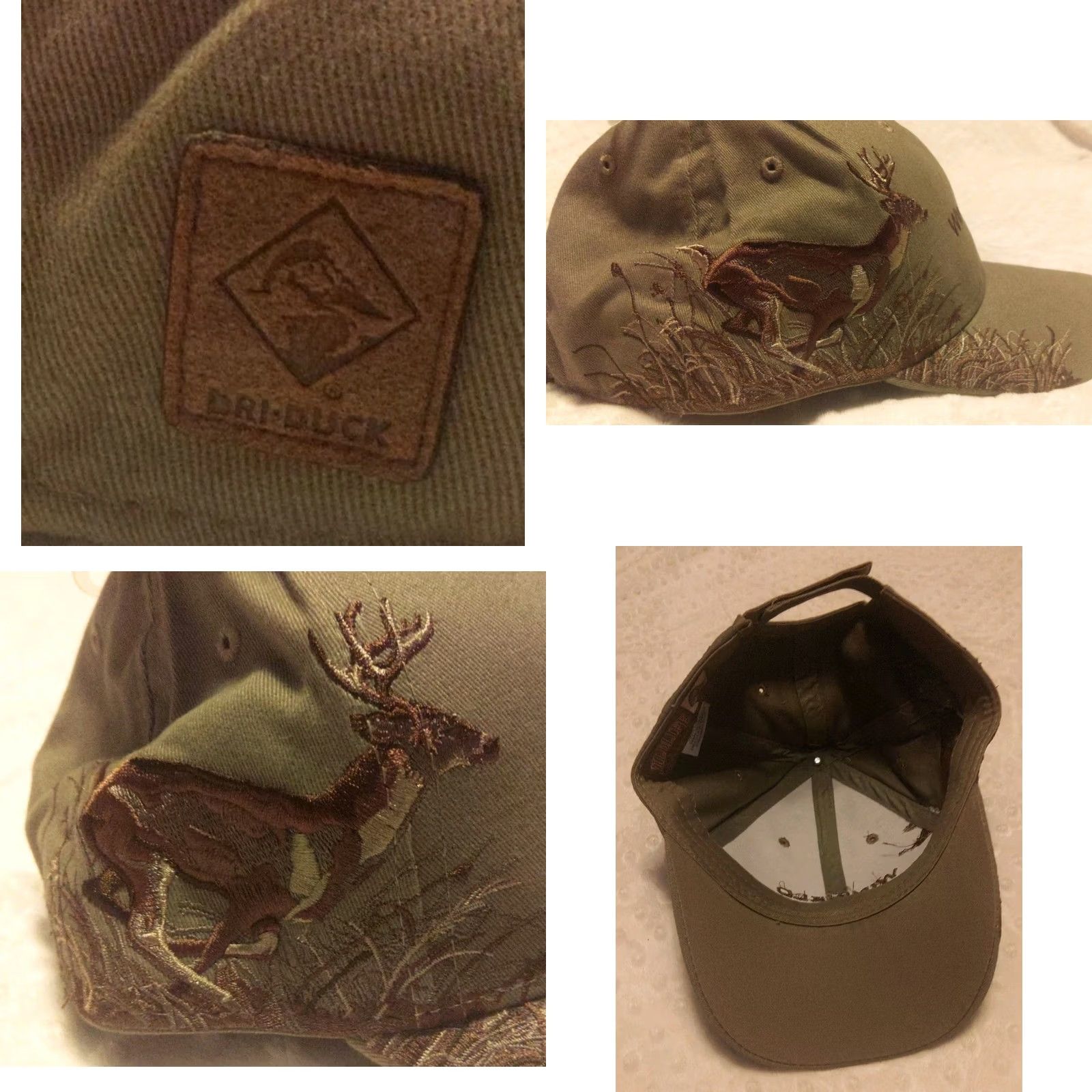 Vintage Dri Duck Wildlife Series Hat Adult Adjustable Strapback Cap Brown Tan Deer Hunting Canvas 80s Vintage USA Mens Womens Unisex Accessories Cap Size ONE SIZE - 8 Thumbnail