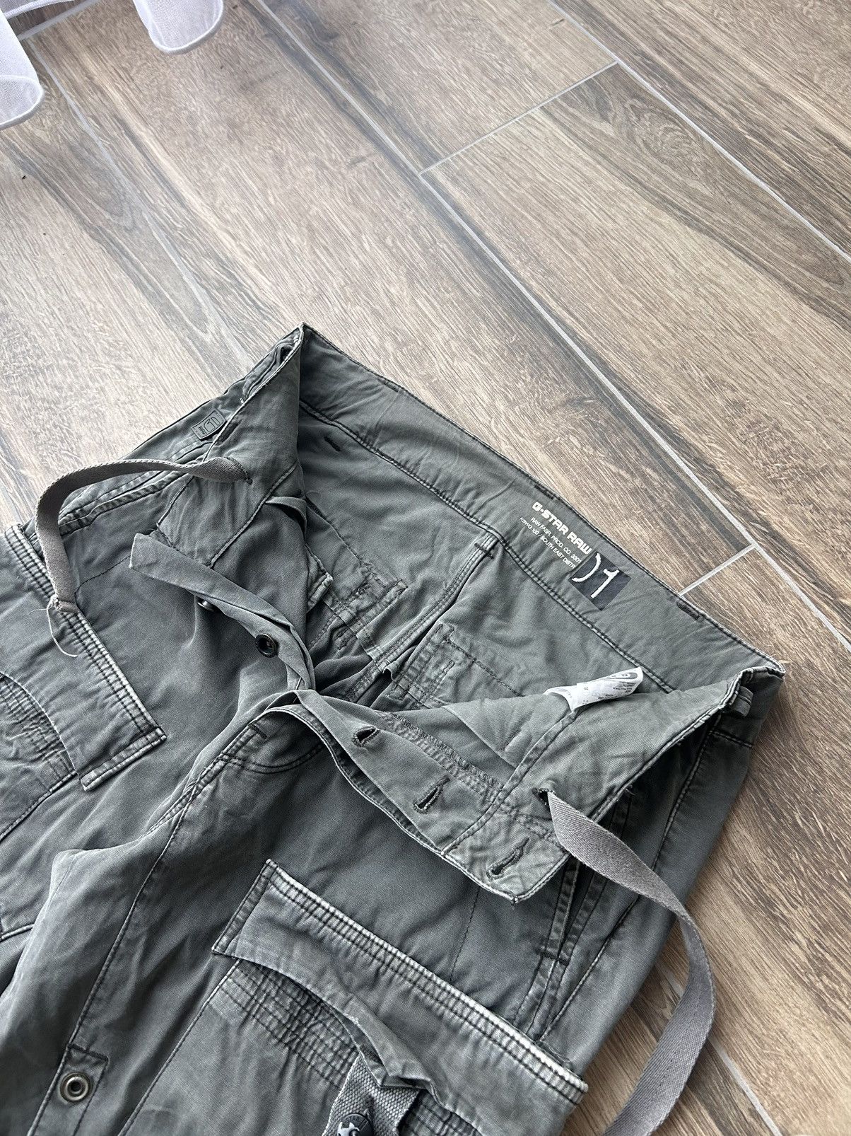 G-Star × Vintage Vintage G star Raw cargo 3301 pants mens y2k faded Size US 32 / EU 48 - 6 Thumbnail