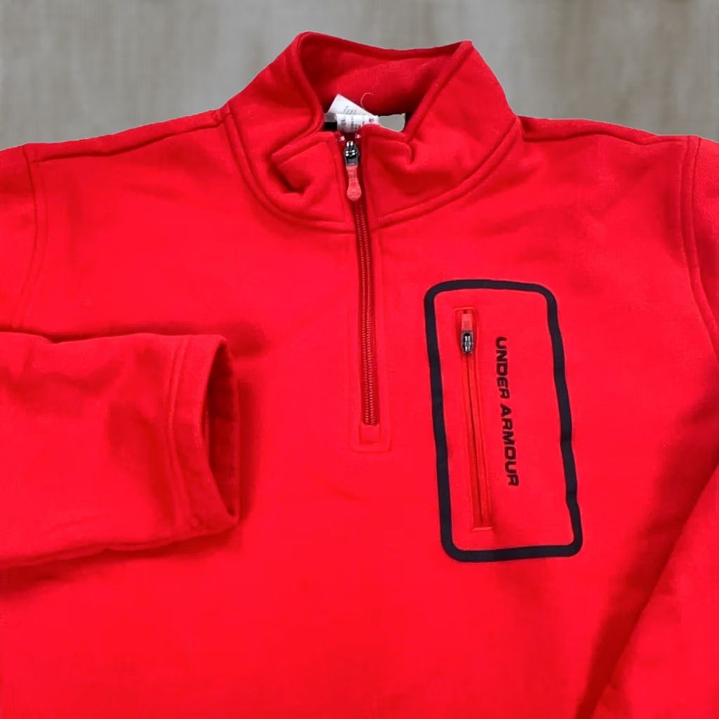 Under Armour Under Armour Sweatshirt Men L Red Pullover Quarter Zip Mock Neck 1/4 Zip Breathable Lightweight Jersey Size US L / EU 52-54 / 3 - 1 Thumbnail