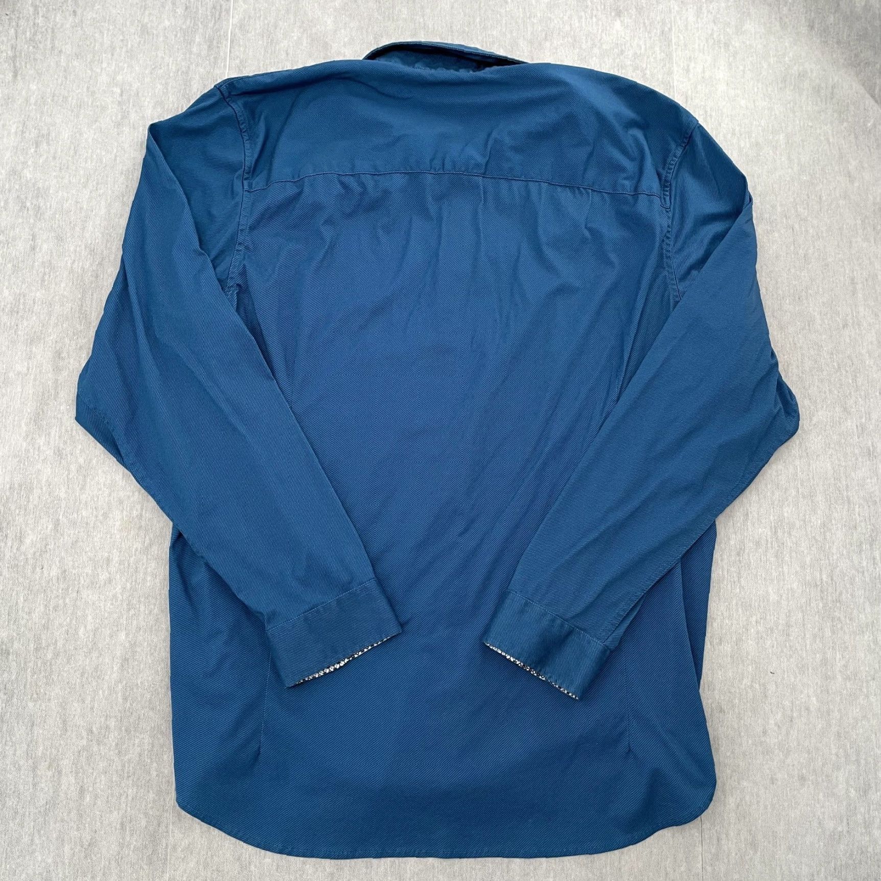 Buttero VINTAGE Butter Cloth Shirt Men Long Sleeve Button-Up Casual 3XL Blue Cotton Size US XXL / EU 58 / 5 - 2 Thumbnail