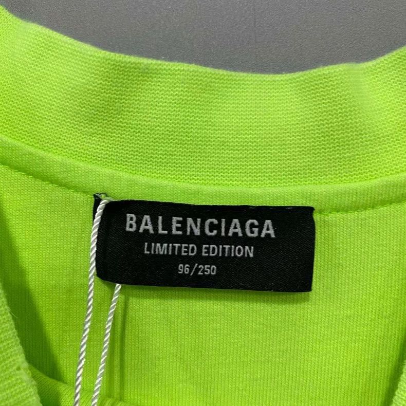 Balenciaga Fluorescent green monogram printed logo long sl