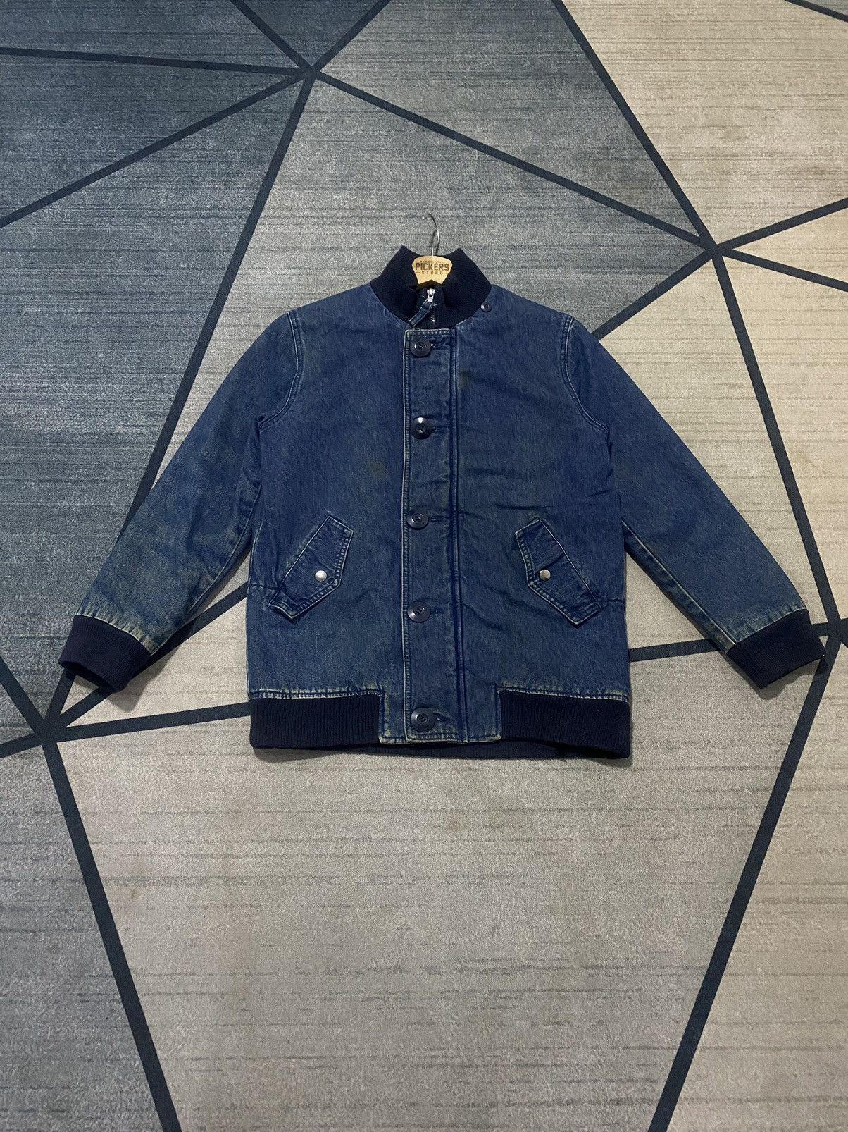 Other DENIM BOMBER JACKET DETACHABLE HOOD FULLZIPPER BUTTON Size US M / EU 48-50 / 2 - 2 Thumbnail