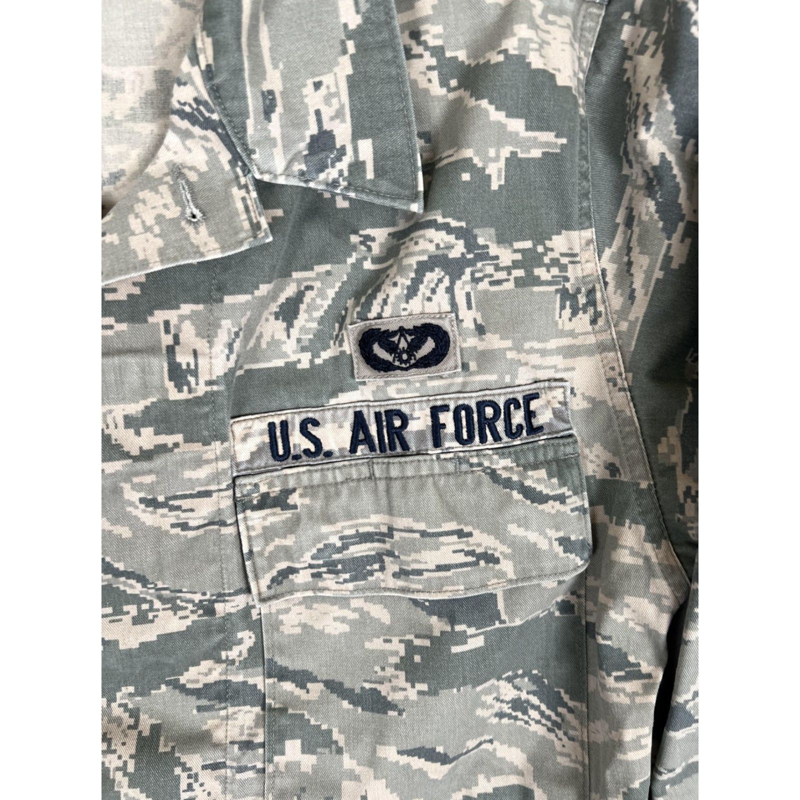 Vintage US Air Force Coat Mens 38 Long Camo ABU Tiger Stripe Utility Battle Uniform Size US XXS / EU 40 - 2 Thumbnail