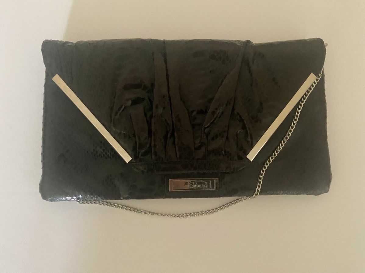 Designer × Other × Vintage Deadstock Jane Norman Black Snake Front Plate Clutch 2009 Size ONE SIZE - 9 Thumbnail