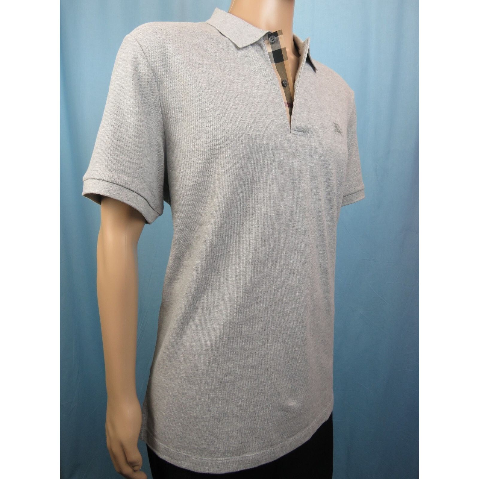 Burberry BURBERRY OXFORD GRAY COTTON CHECK LOGO SHORT SLEEVE SHIRT S Size US S / EU 44-46 / 1 - 6 Thumbnail