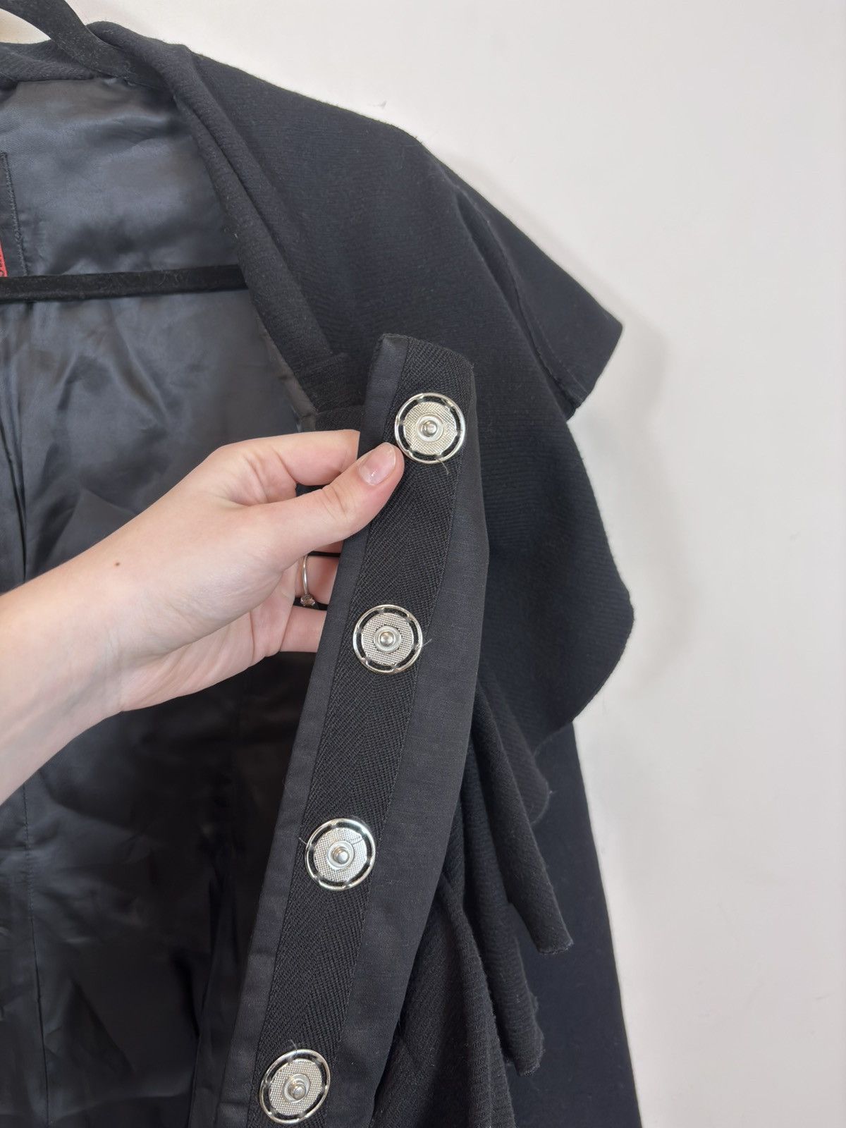 Marithe + Francois Girbaud Marithe Francois Girbaud Women’s Archival Ruffle Wool Coat Size S / US 4 / IT 40 - 10 Thumbnail