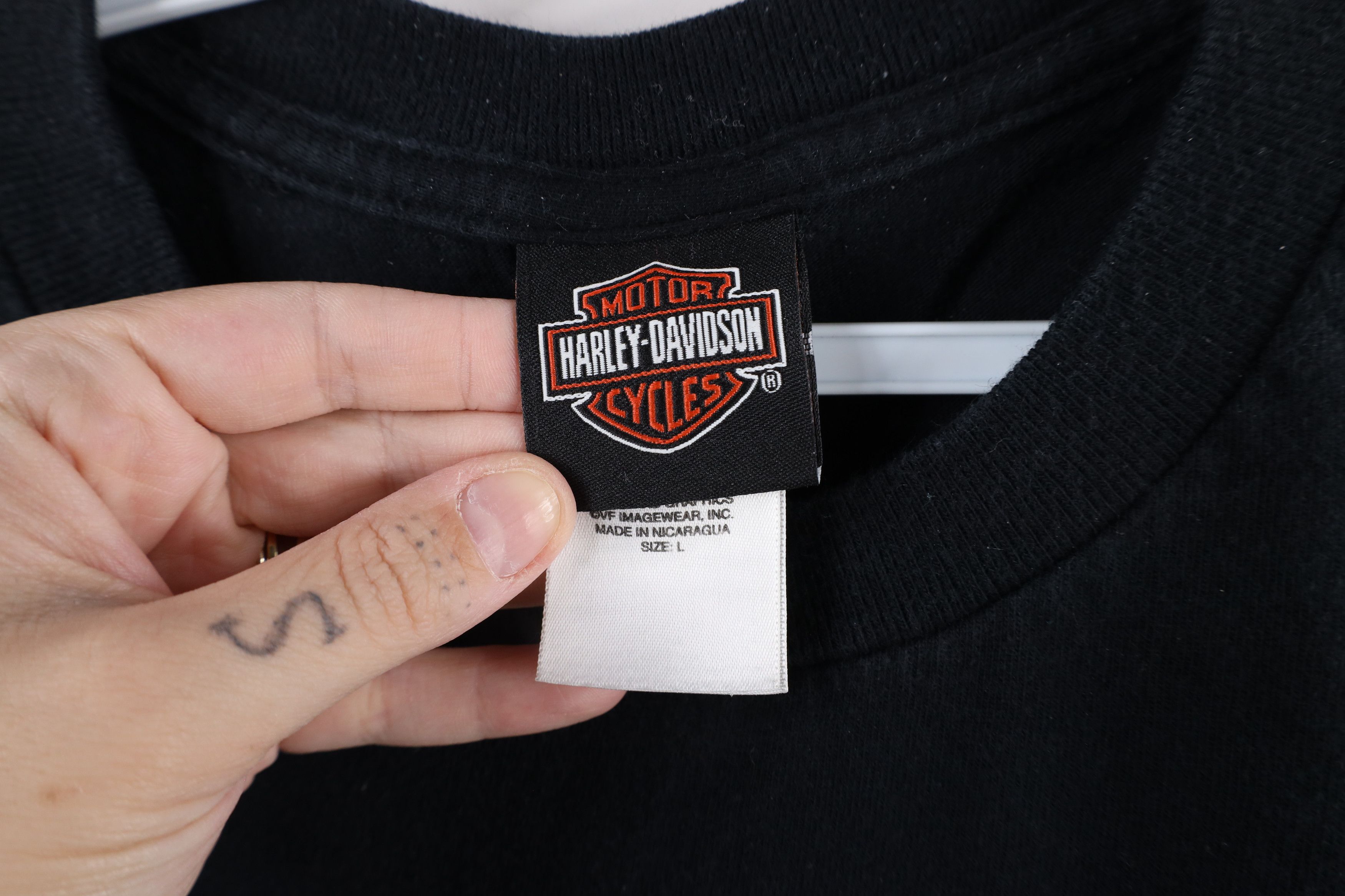 Harley Davidson × Vintage Vintage Y2K Harley Davidson Free Ride Hard Boston T-Shirt Size US L / EU 52-54 / 3 - 5 Thumbnail