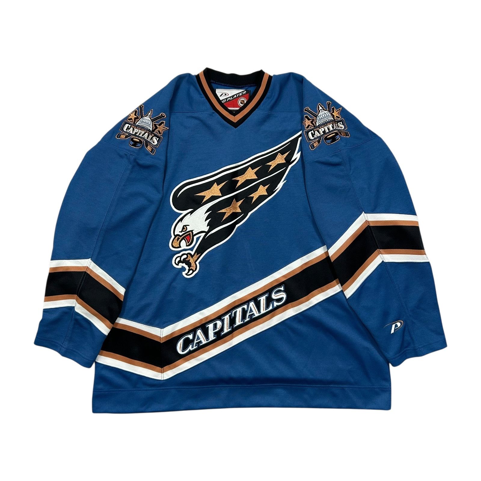 NHL VTG 90s WASHINGTON CAPITALS PRO PLAYER HOCKEY JERSEY Size US XXL / EU 58 / 5 - 1 Thumbnail
