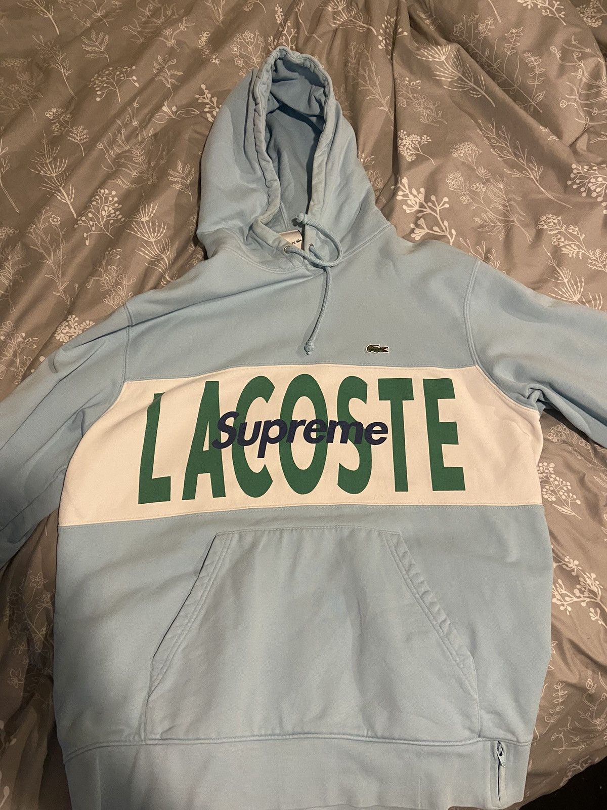 Lacoste × Supreme Supreme x Lacoste Blue Hoodie Size US L / EU 52-54 / 3 - 2 Thumbnail