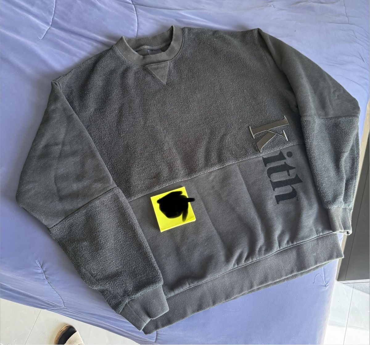 Kith Kith Reverse Paneled Fleece Crewneck Sweatshirt Black Size M Size US M / EU 48-50 / 2 - 1 Thumbnail