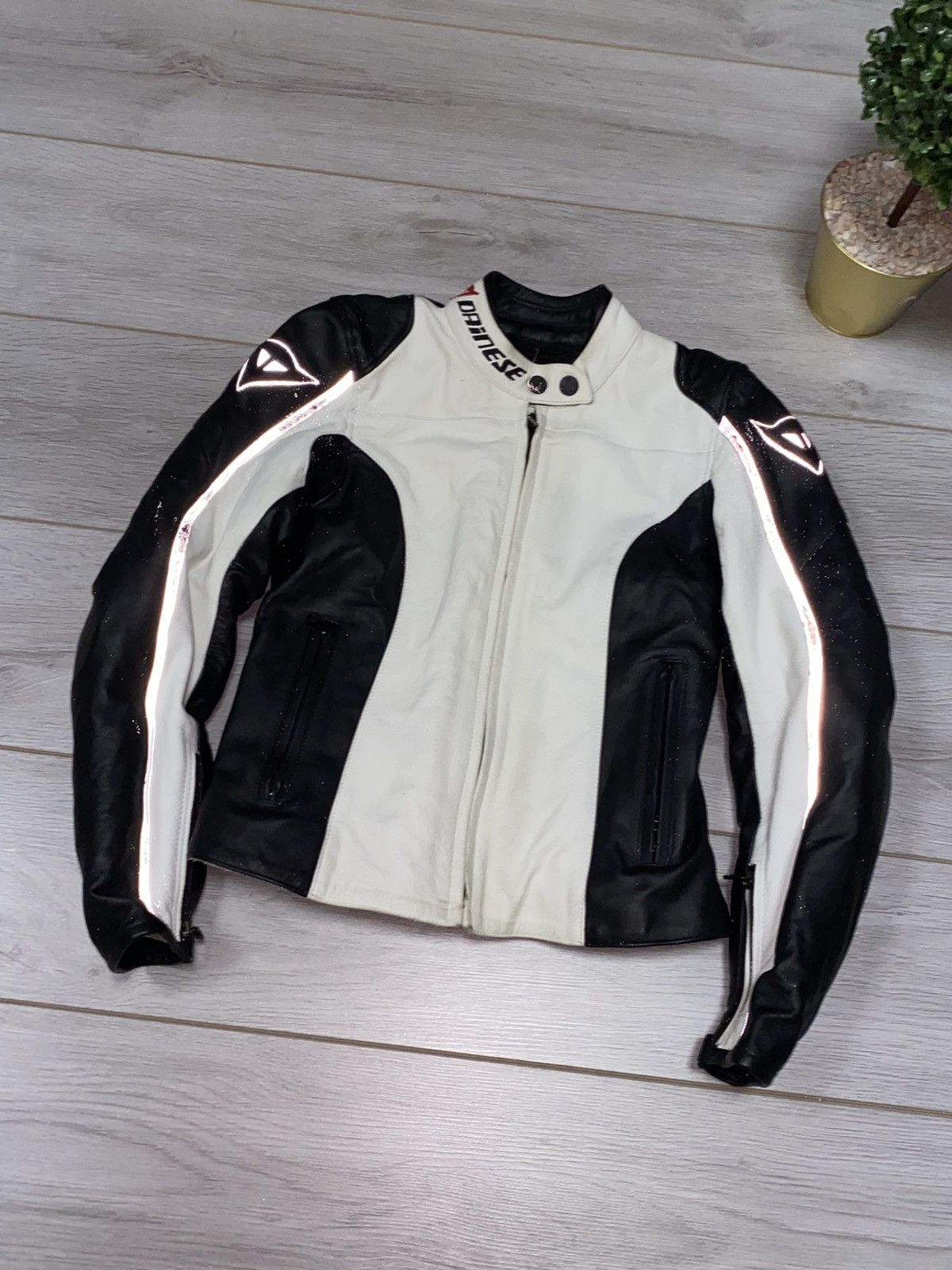 Dainese Dainese Yohji style leather big logo zip protection jacket Size S / US 4 / IT 40 - 15 Thumbnail