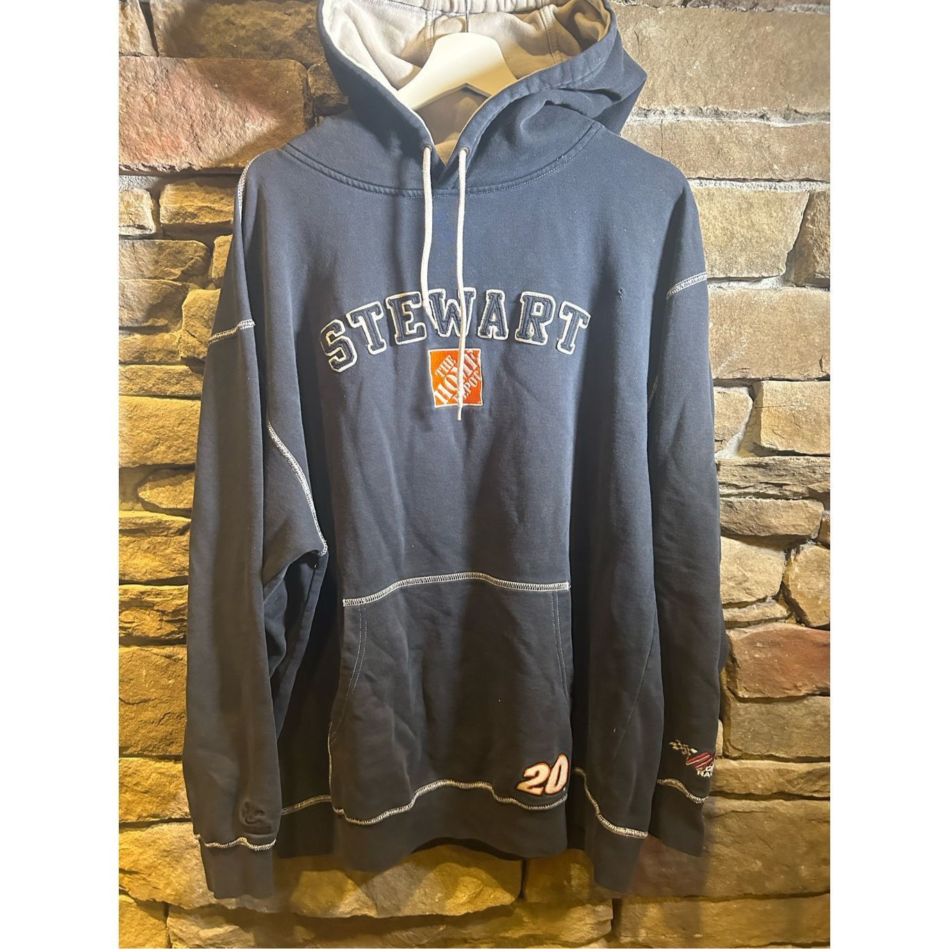 NASCAR Vintage 1990s NASCAR Tony Stewart Home Depot sweatshirt Size US XL / EU 56 / 4 - 1 Thumbnail